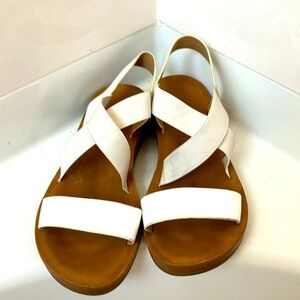 Women's White Strappy Sandals